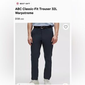 Lululemon ABC Classic-Fit Trouser 33x32
Warpstreme